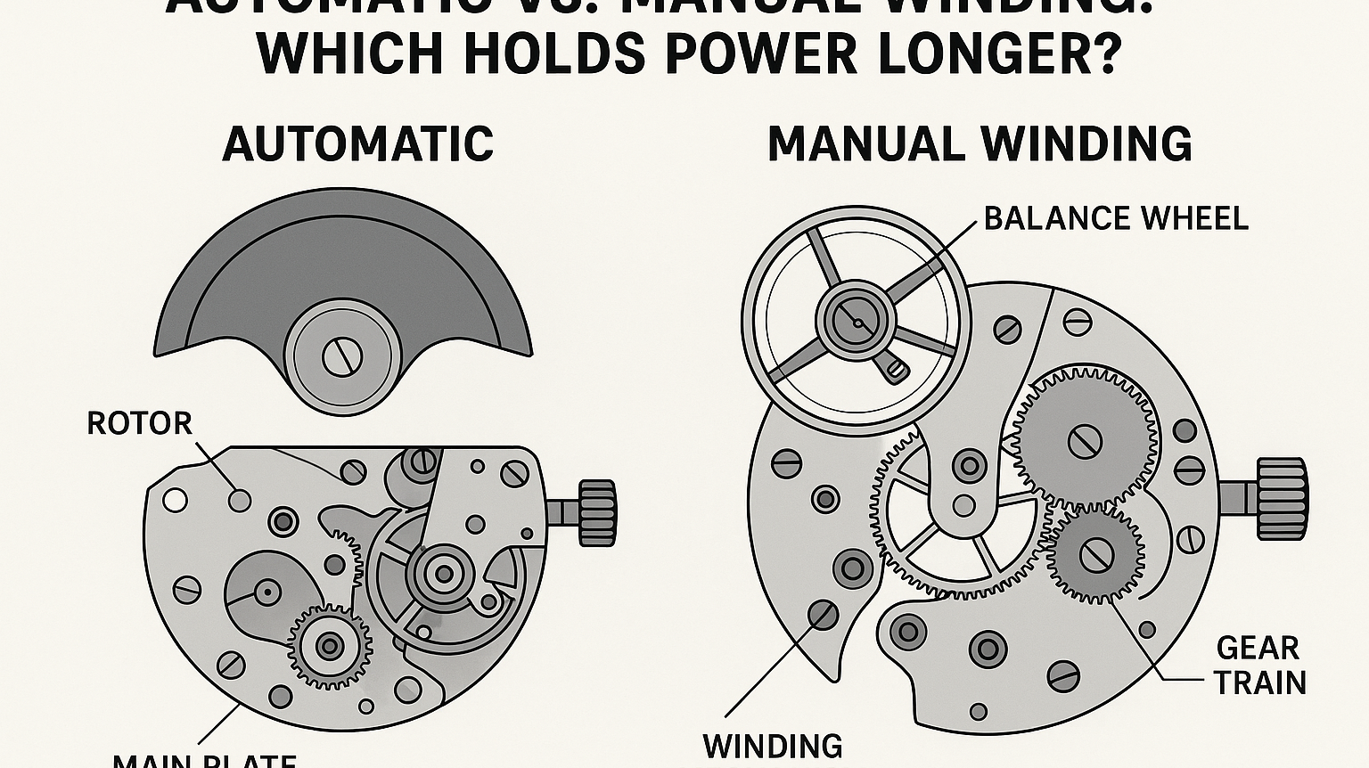 Automatic vs. Manual Winding: Which Holds Power Longer?