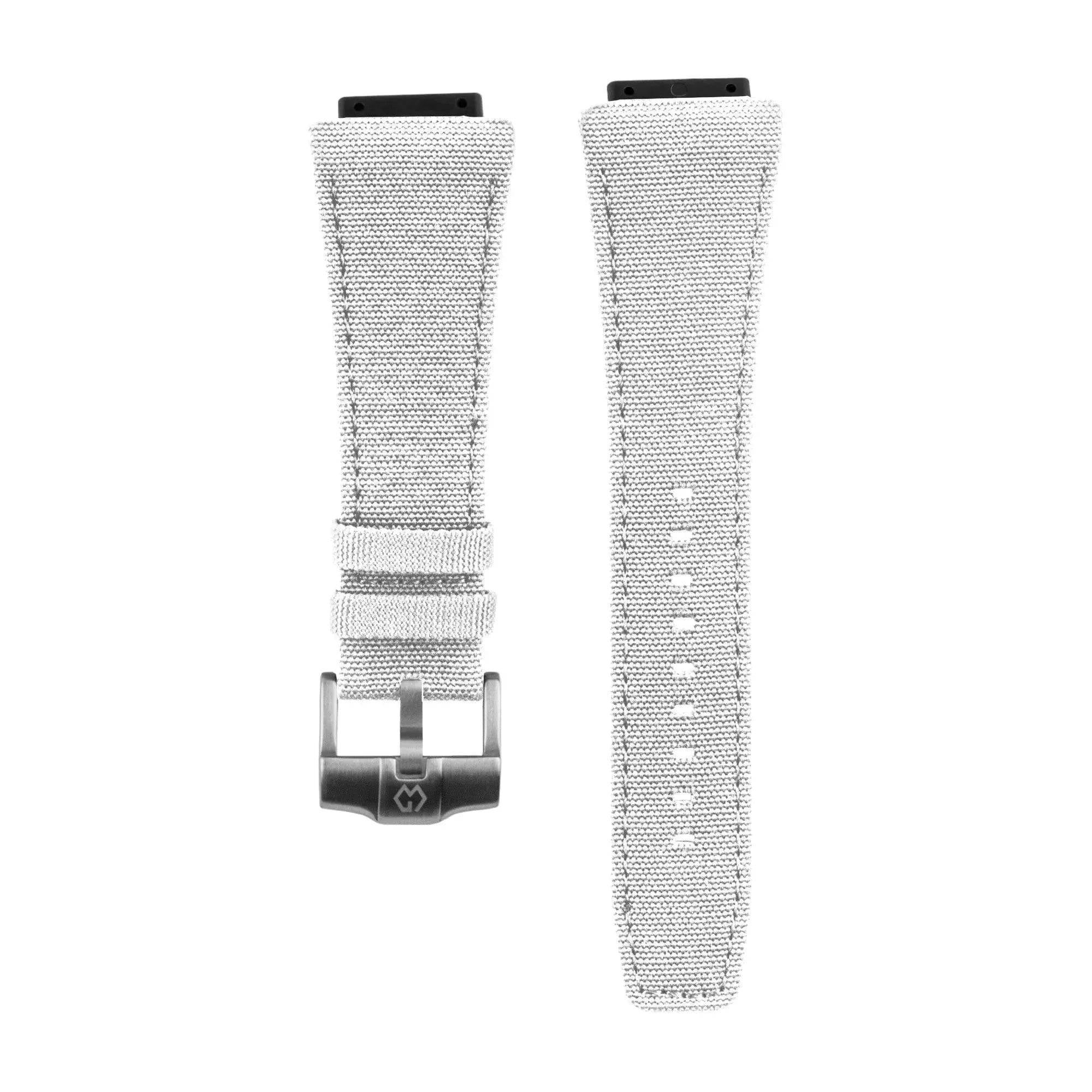 Nylon Leather Watch Strap | White 21cm Wishdoit Watches
