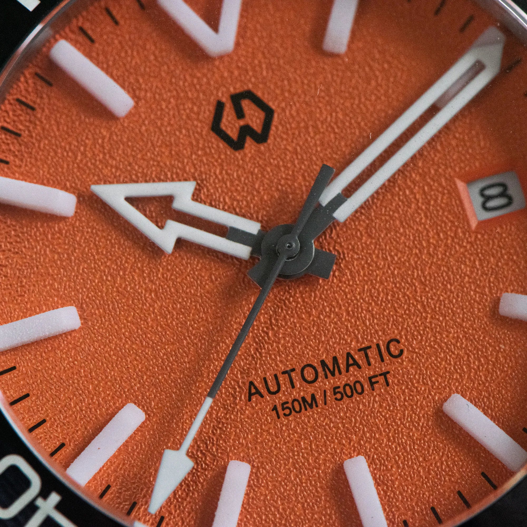 Wishdoit Watches Round Affordable aqua storm Automatic diver watch with 3D luminous needles ceramic bezel |316L Stainless Steel|orange