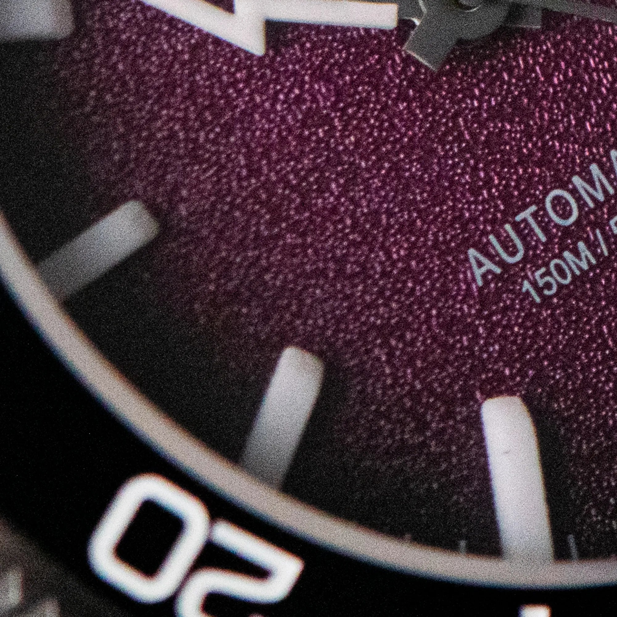 Wishdoit Watches Round Affordable aqua storm Automatic diver watch with 3D luminous needles ceramic bezel |316L Stainless Steel|purple