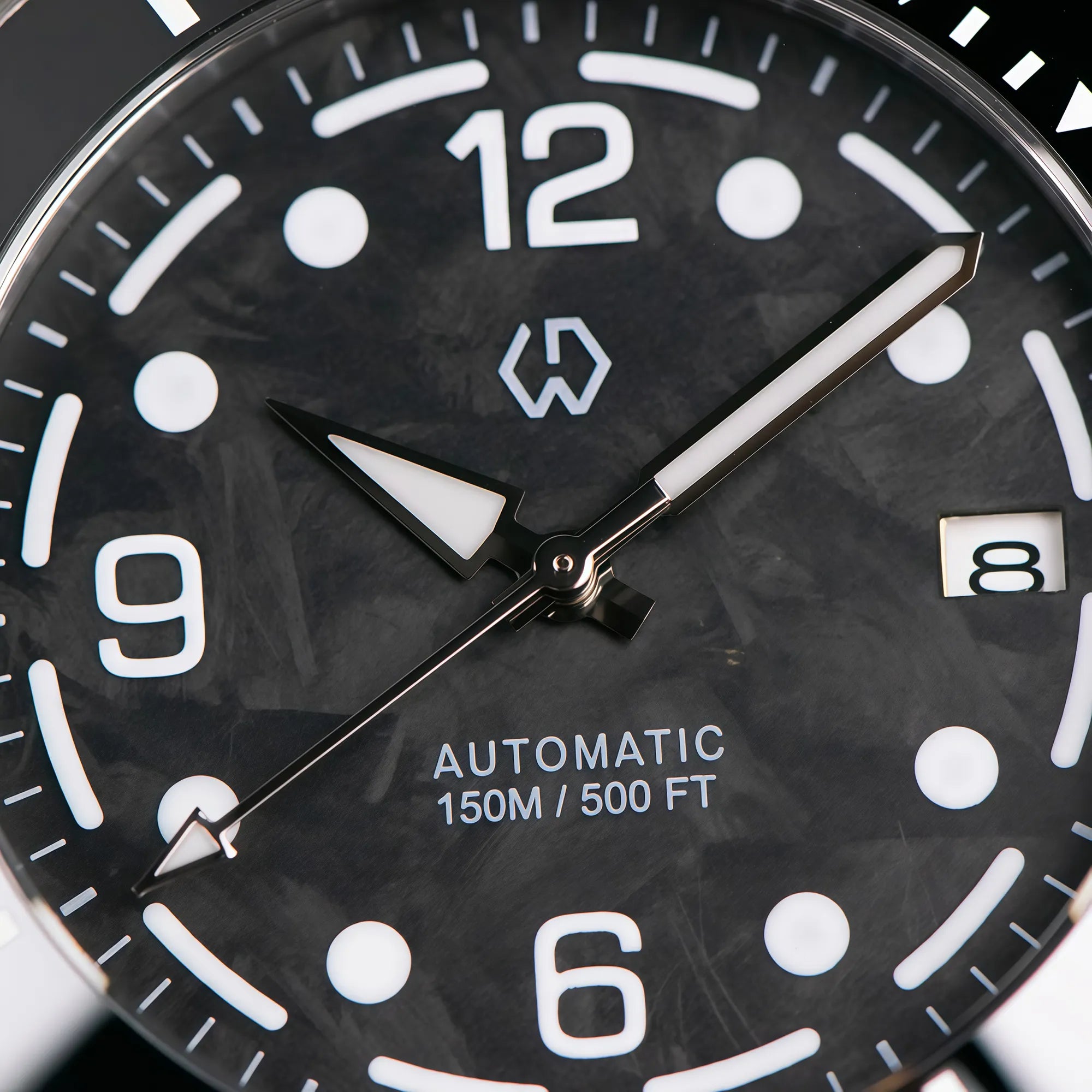 Wishdoit Watches Round Affordable Ocean Edge GMT Swiss RONDA movement Quartz Diver Watch|316L Stainless Steel|All black Dive