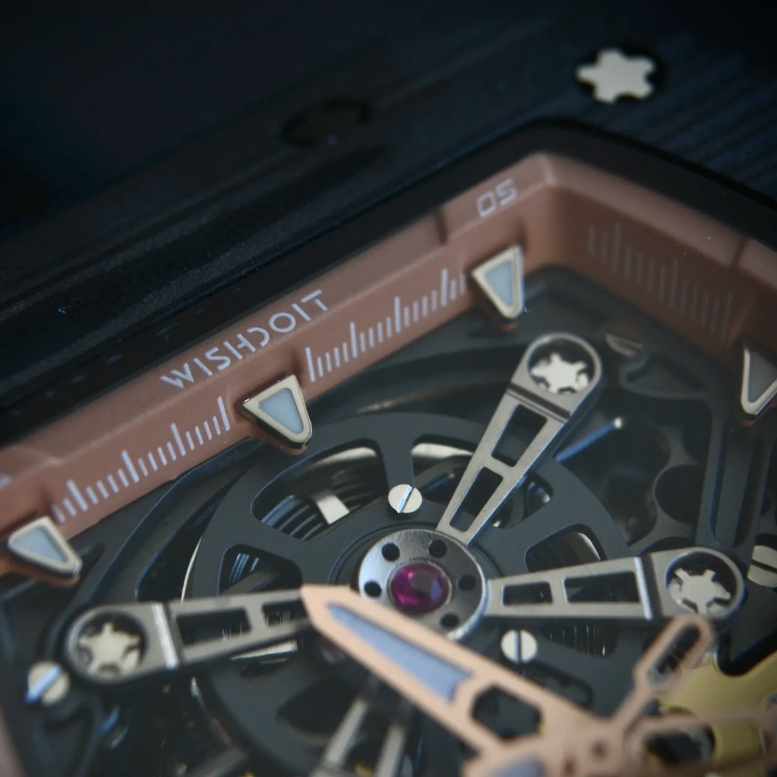 Captain Kidd Forged Carbon Lume Tonneau Skeleton Mechanical Watch