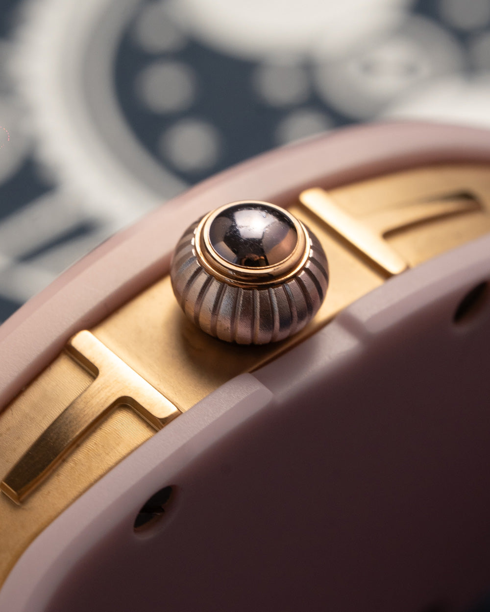 Wishdoit Watches Tonneau Affordable Best Women Chronograph l Shellstone Women's Ceramic Watches| Fluorine Rubber Watch Strap|(Pink Strap)