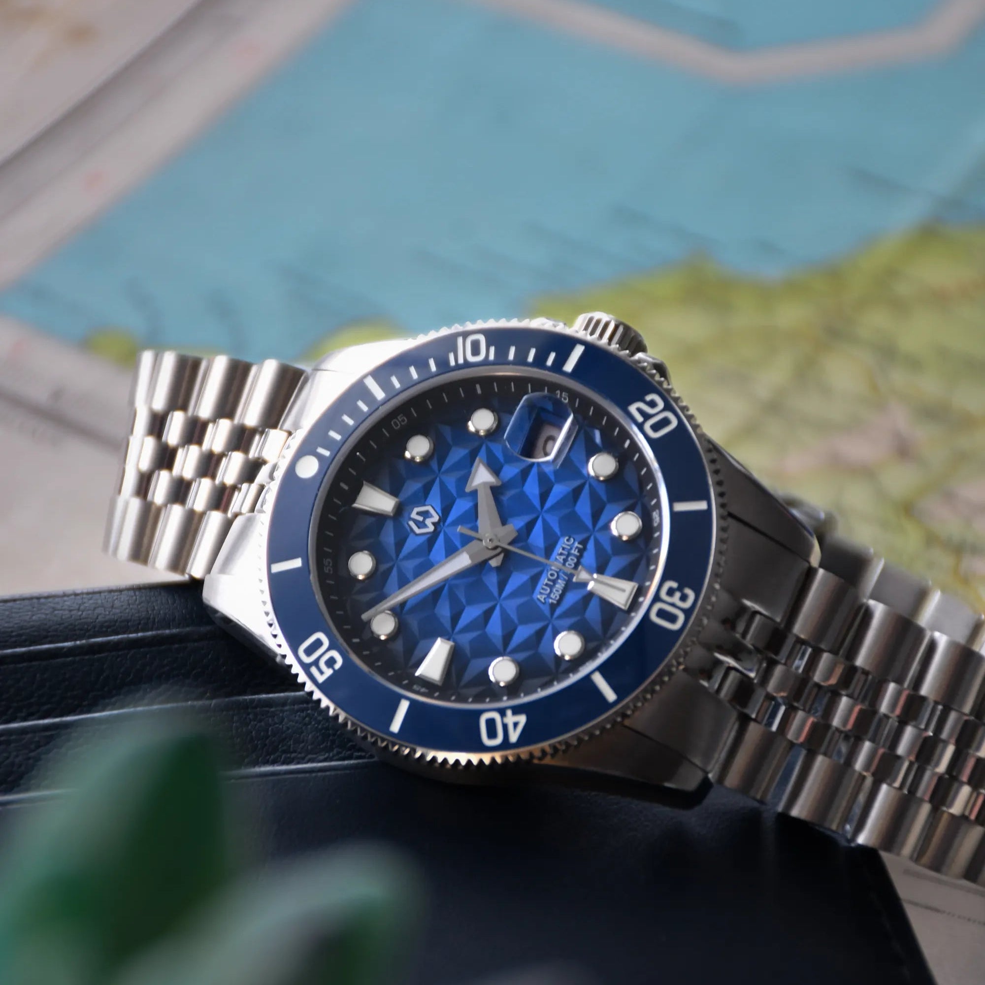 Nereus Facet Automatic Diver Watch - Geometric Dial