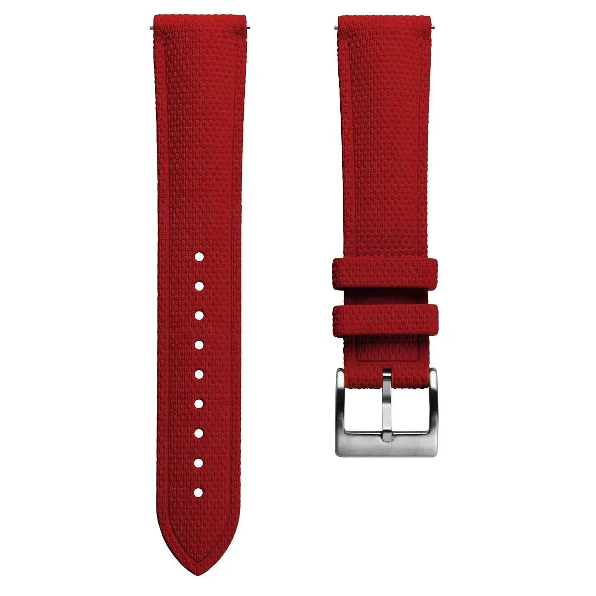 New Red Fluoro Rubber Dive Watch Strap 20mm for Divers wishdoit watches