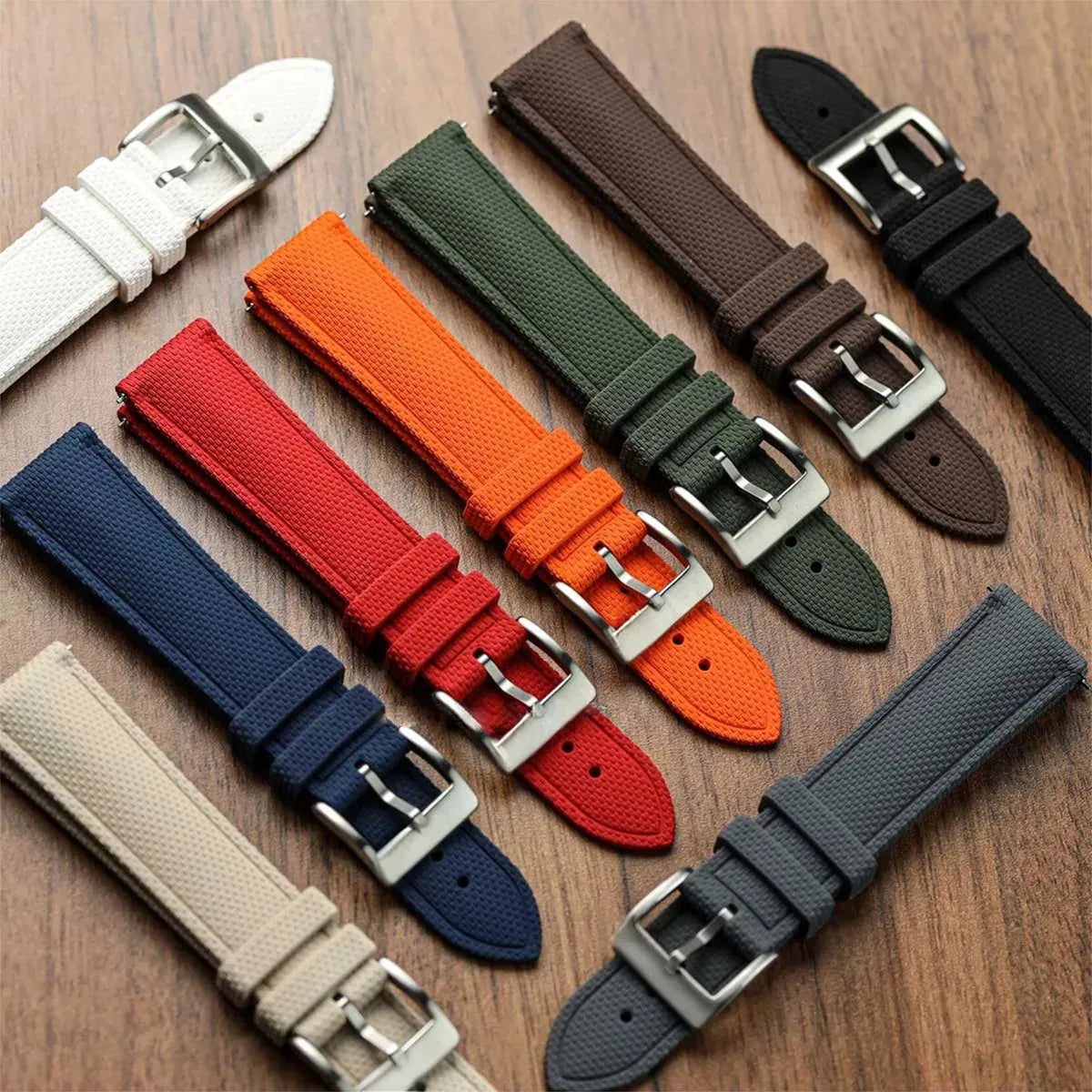 New Fluoro Rubber Dive Watch Strap 20mm for Divers wishdoit watches