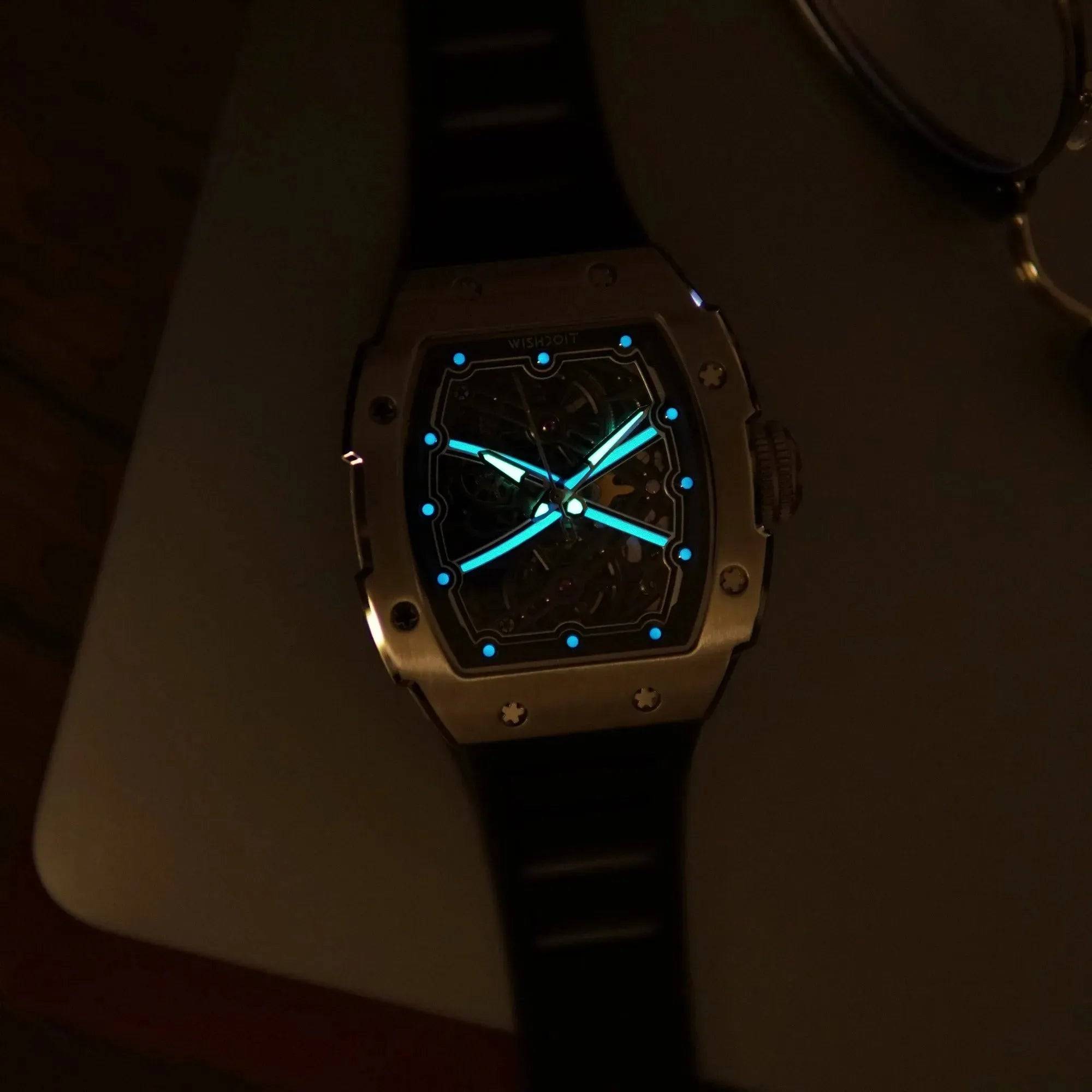 The Runway - Silvery Watch (Red Strap) Wishdoit Watches