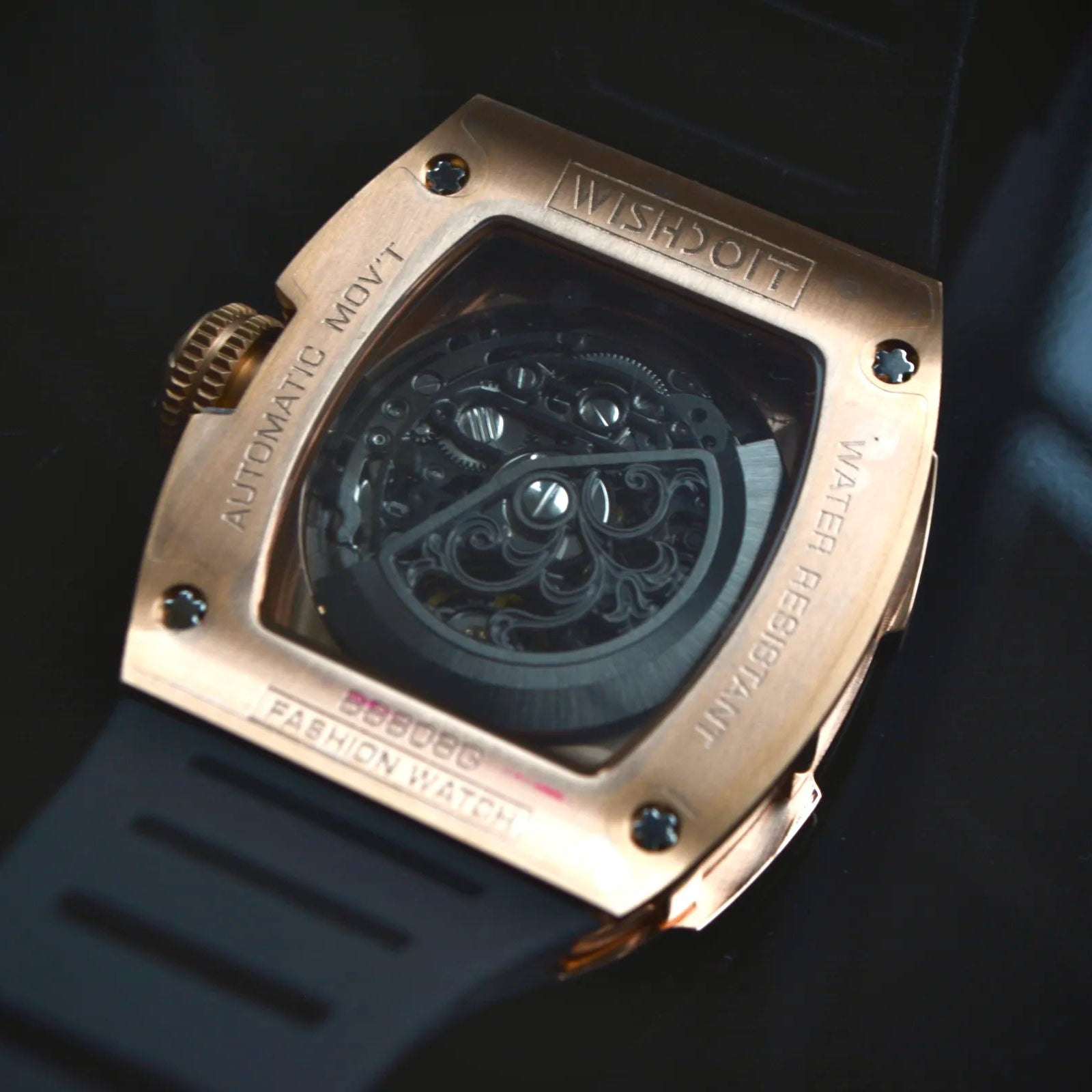 PIRATE-Captain Kidd Tonneau Skeleton Mechaical Watch