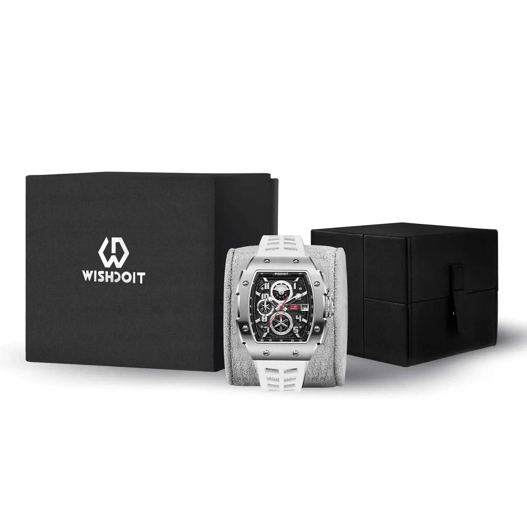 Racing | F-150 Chrono-Silvery Watch (White Strap) Wishdoit Watches