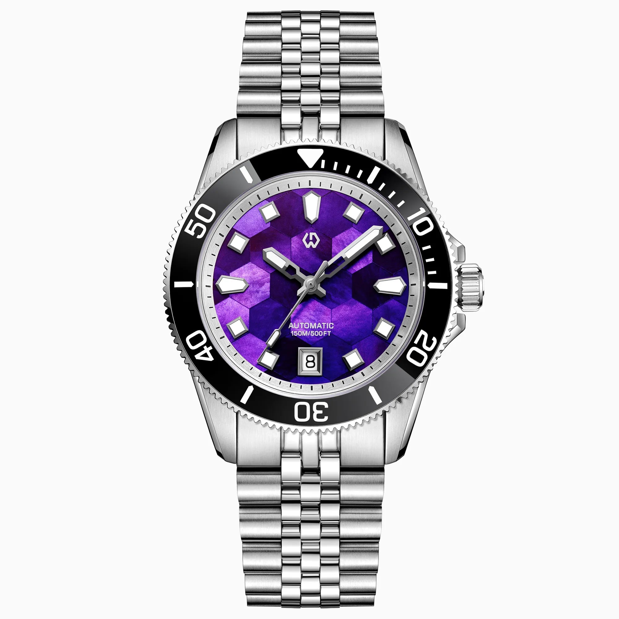 Wishdoit Triton Prism Automatic Diver – Iridescent Ocean Edition. A unique men’s dive watch with mother-of-pearl dial, automatic movement, and 150m water resistance,WSD9032:AA,