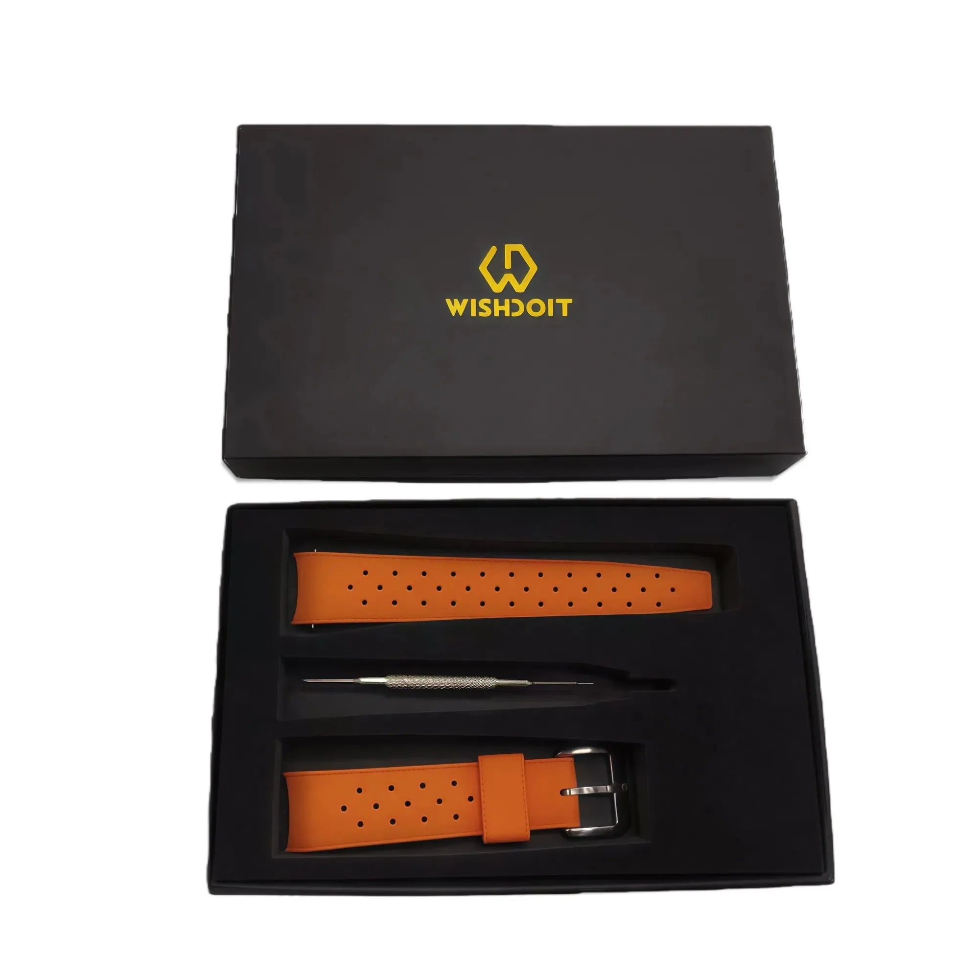 Wishdoit FKM Dive Watch Strap | 215mm Orange