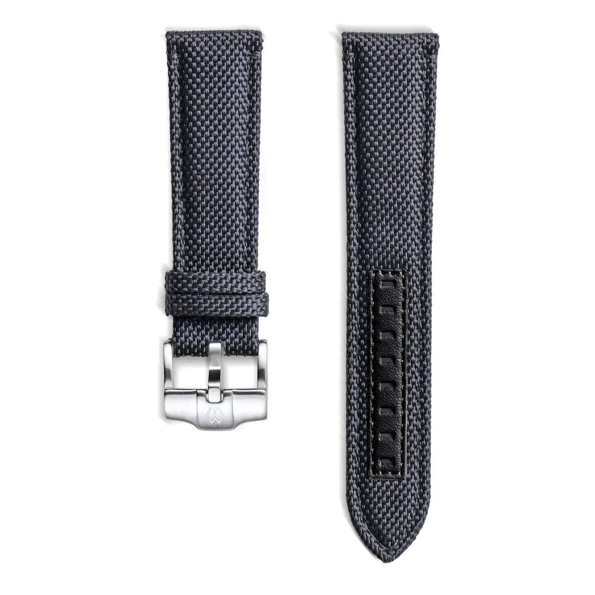 22mm Nylon Leather Watch Strap Grey Wishdoit Watches