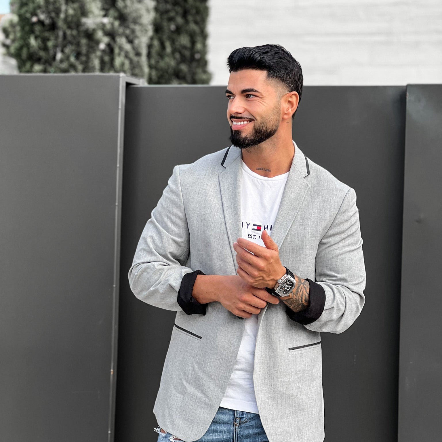 Wishdoit Watches Tonneau Affordable Best Mens Mechanical Pioneer Watch | Fluorine Rubber Watch Strap|Silvery