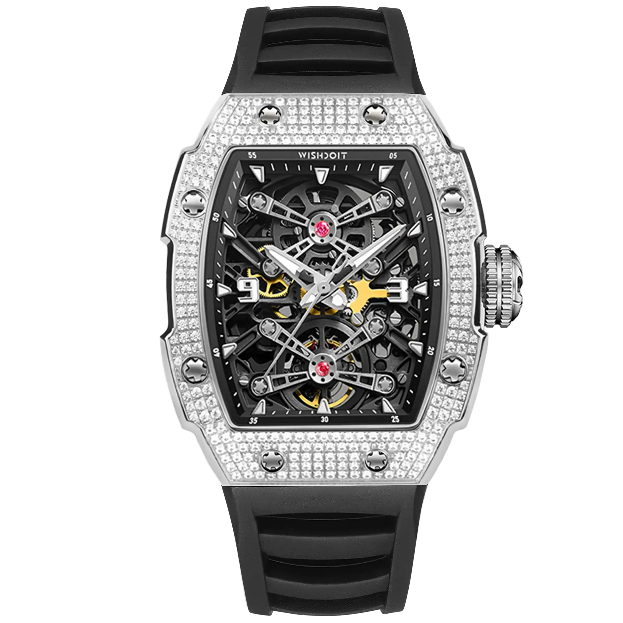 Captain Kidd Mechanical Watch with Diamond Black Watch