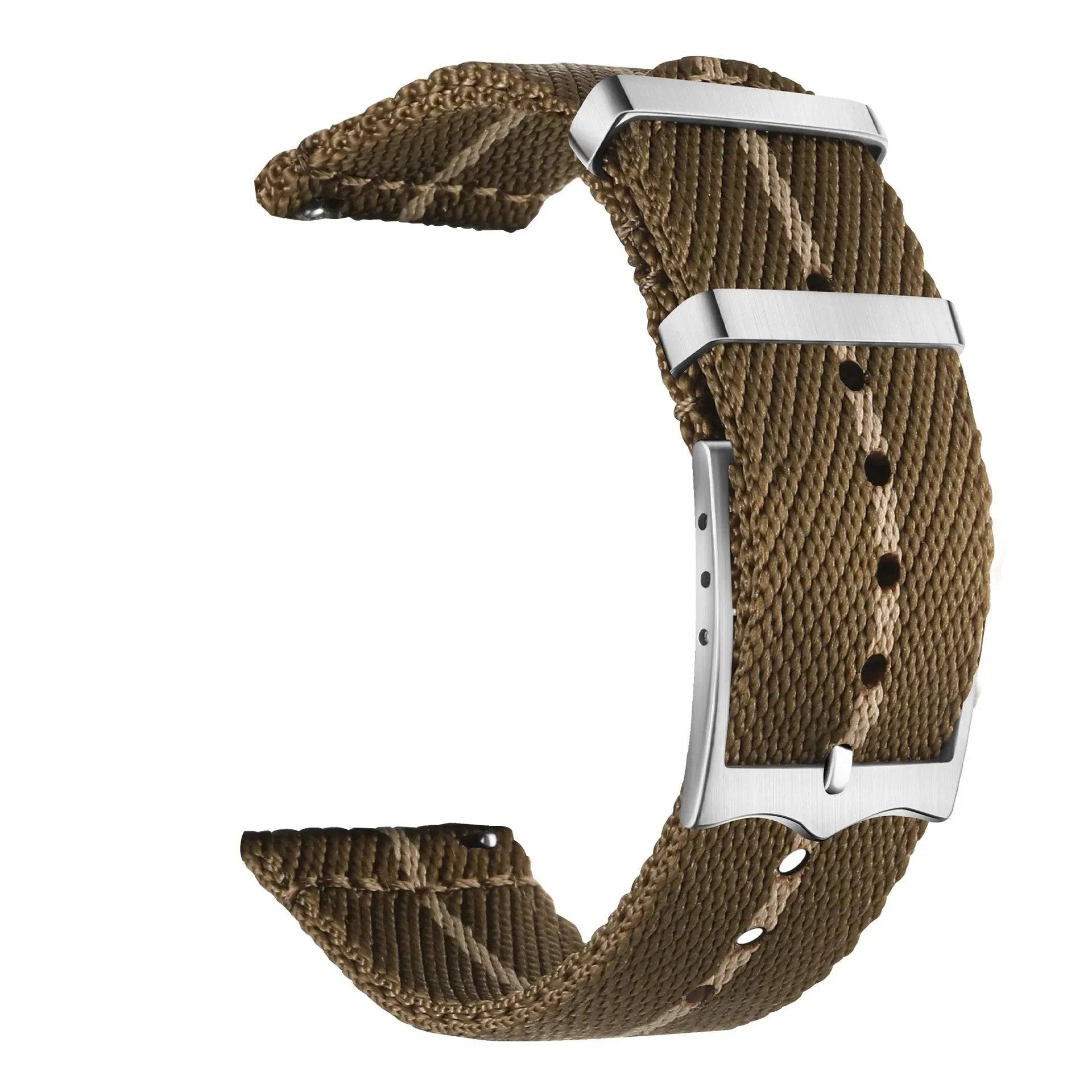 22mm Canvas Watch Strap | Khaki Wishdoit Watches