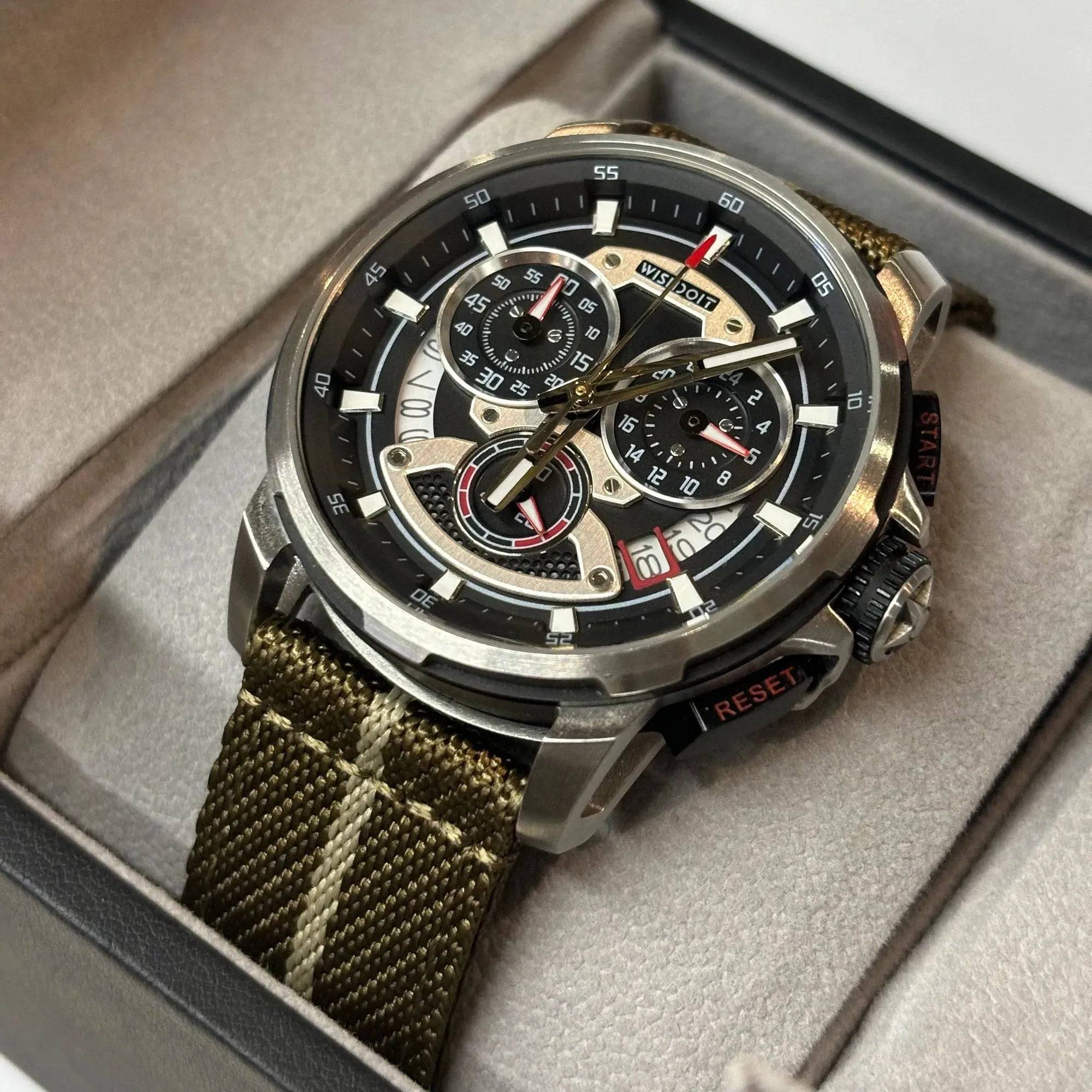 22mm Canvas Watch Strap | Khaki Wishdoit Watches