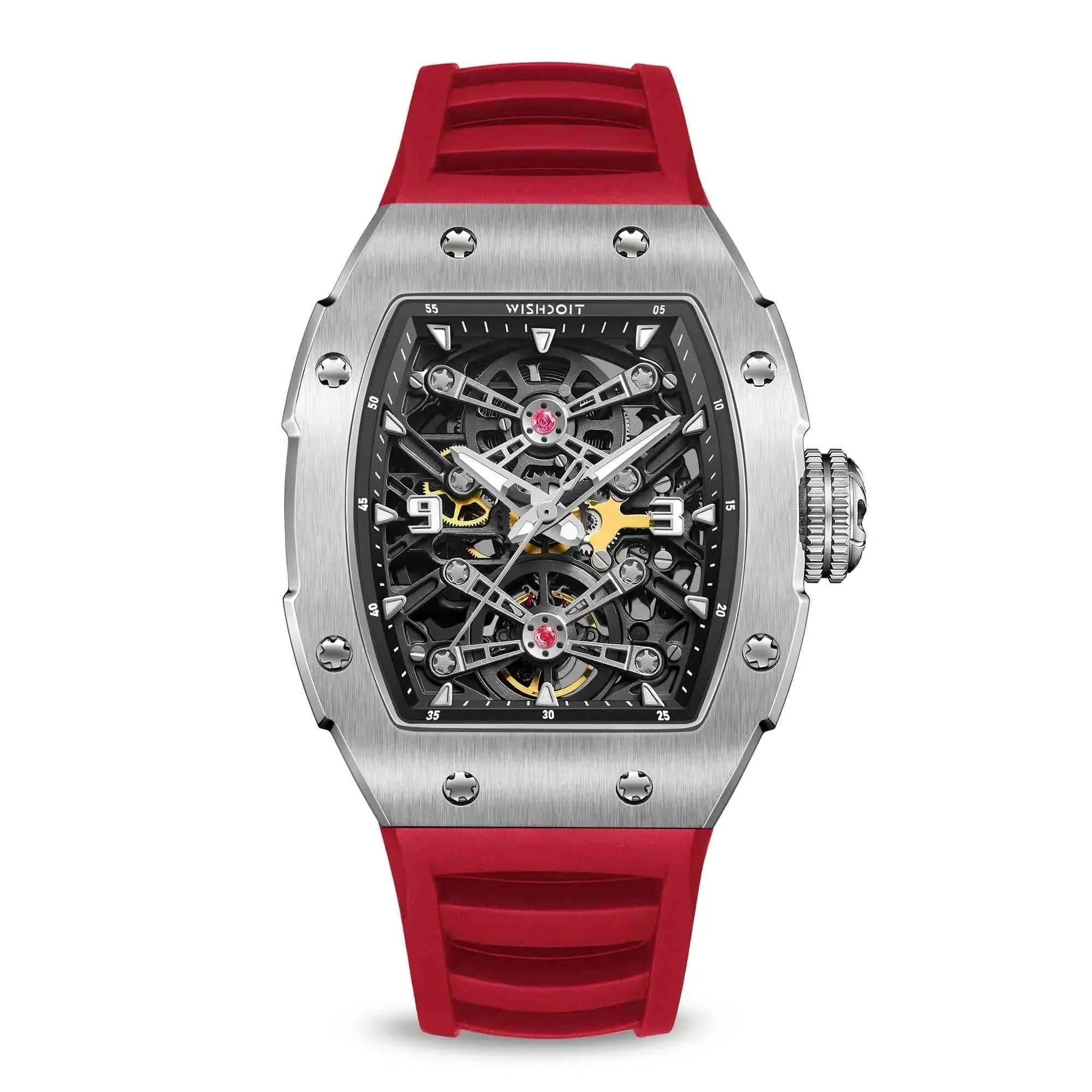 Pirate | Captain Kidd-Silvery Watch (Red Strap) Wishdoit Watches