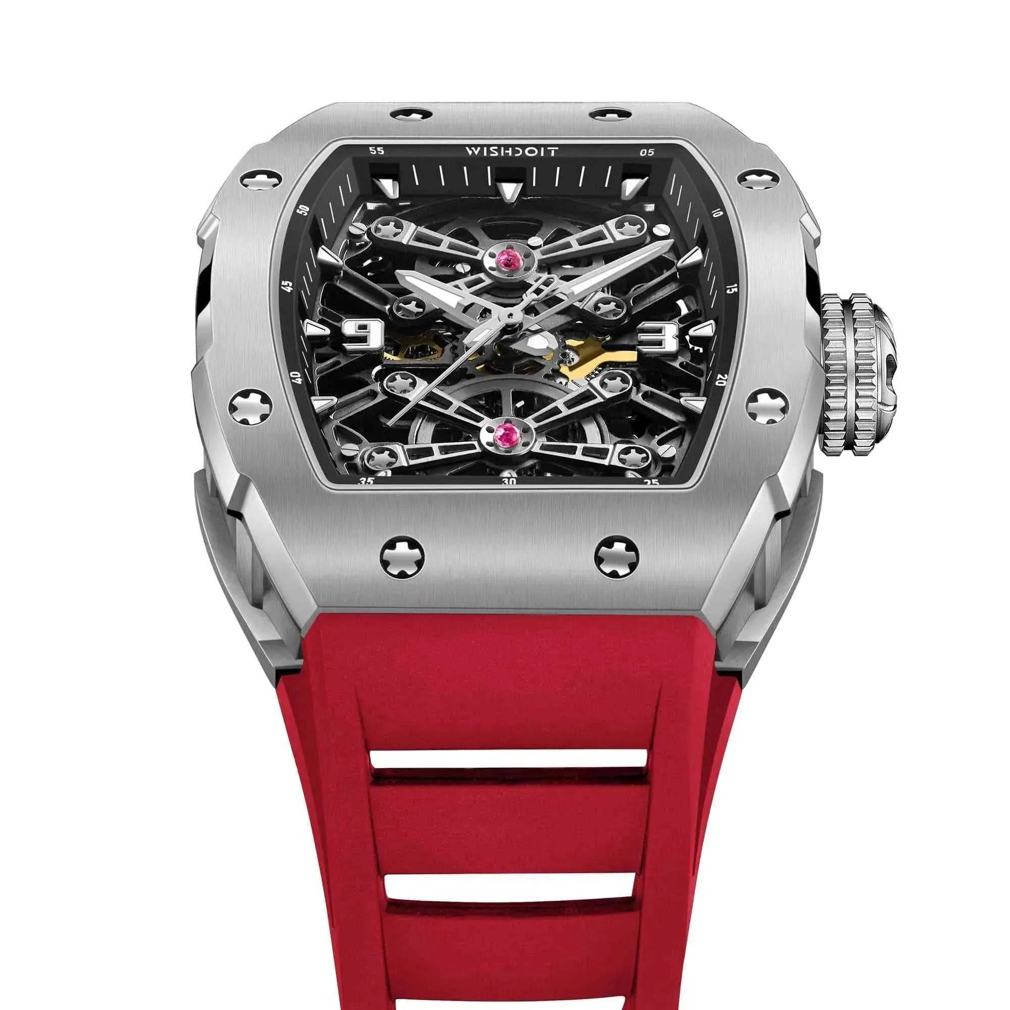 Pirate | Captain Kidd-Silvery Watch (Red Strap) Wishdoit Watches