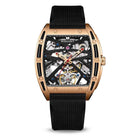 Automatic Mechanical Tonneau Watch For Men -Gold | Wishdoit Watches