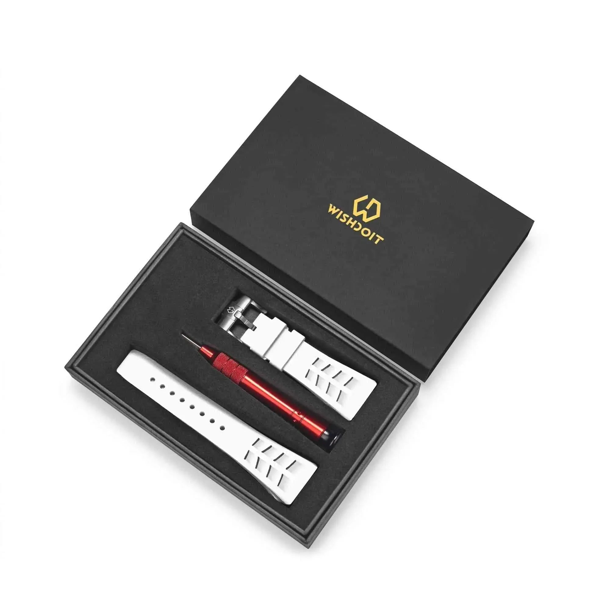 Fluoro Rubber Watch Strap | White 22.5cm Wishdoit Watches