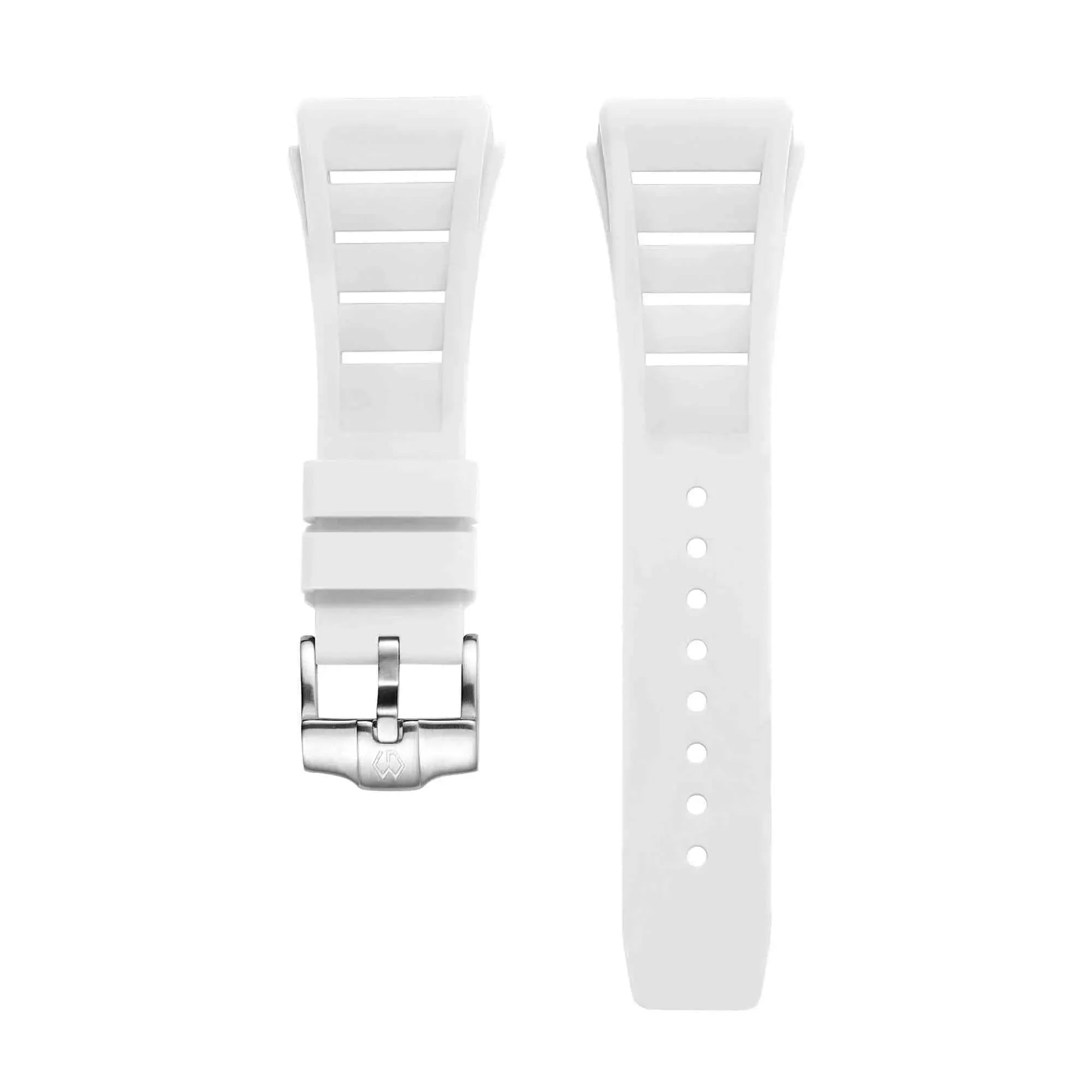 Fluoro Rubber Watch Strap | White 21cm Wishdoit Watches