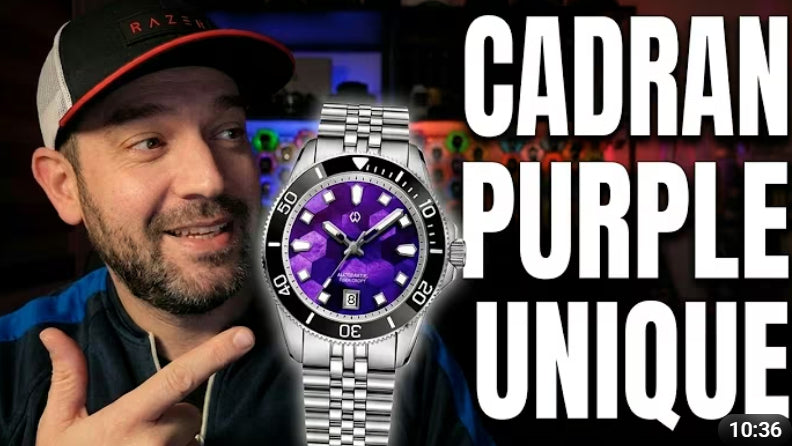What surprised me most about the Triton Prism is the dial. The Twilight Violet mother-of-pearl changes beautifully with the light, and every piece feels unique.