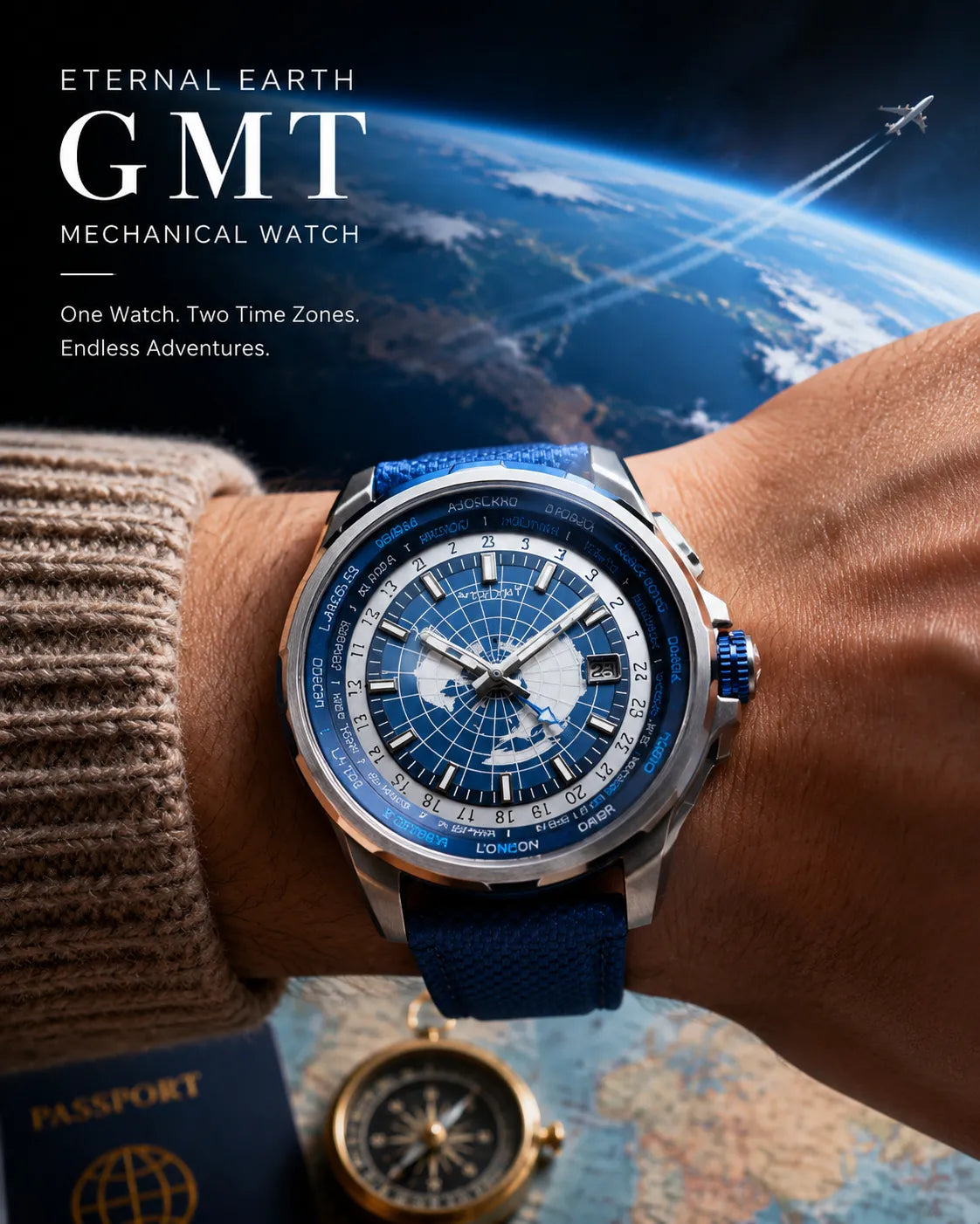 ETERNAL EARTH GMT Mechanical Watch: A Timepiece Inspired by the World We Explore