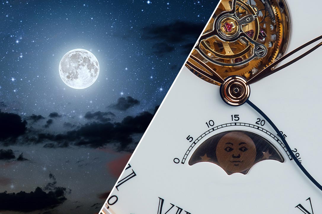 What are the display functions of the moon phase? - Wishdoit Watches