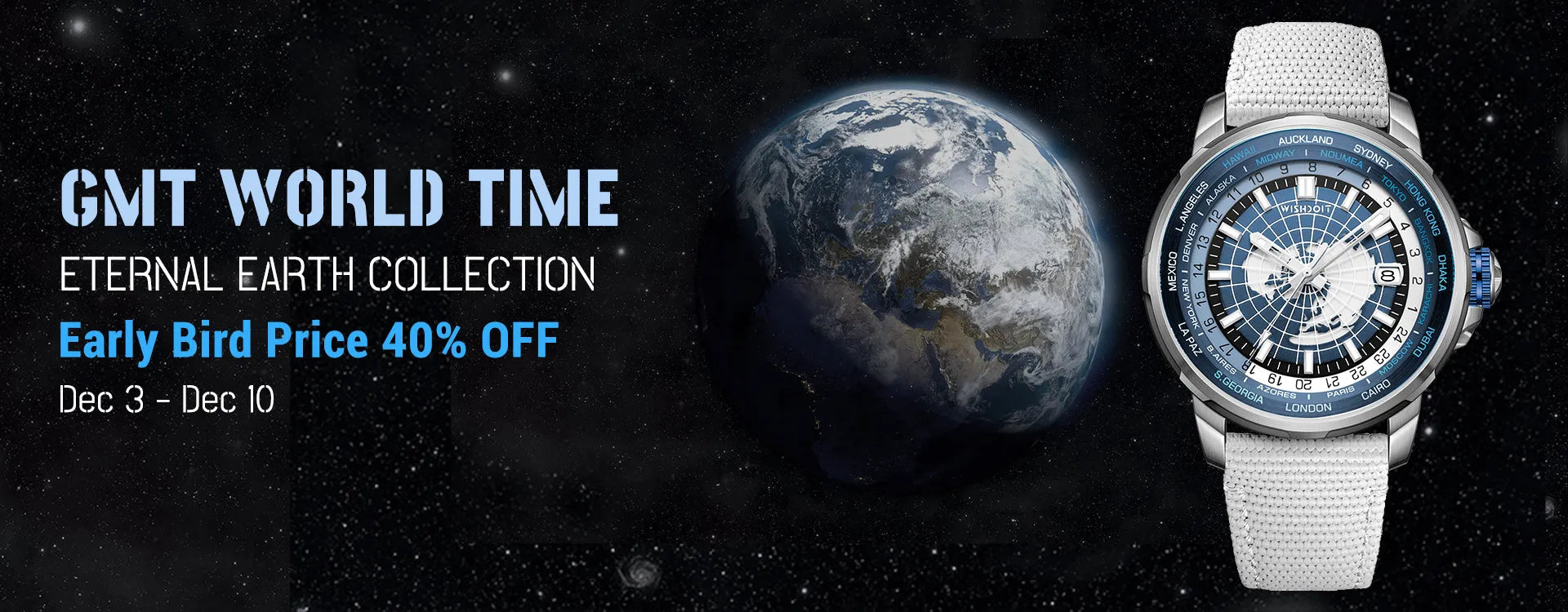 Eternal Earth World Time GMT Collection Wishdoit Watches