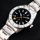 Wishdoit Watches Round Affordable Ocean Edge GMT Swiss RONDA movement Quartz Diver Watch|316L Stainless Steel|All black Dive