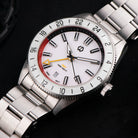 Wishdoit Watches Round Affordable Ocean Edge GMT Swiss RONDA movement Quartz Diver Watch|316L Stainless Steel|Red Dive