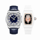 ChronoOwl Ceramic  Watch – Starry Dial & GLACIER Starry Sky Dial with Zircon Diamond White and Blue Watch