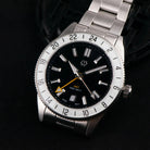 Wishdoit Watches Round Affordable Ocean Edge GMT Swiss RONDA movement Quartz Diver Watch|316L Stainless Steel|All black Dive