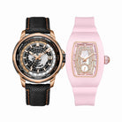 World Time | Eternal Earth Gold & Celestia Women’s Ceramic Pink watch Gold and Pink Watch