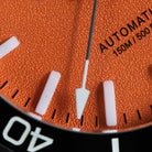 Wishdoit Watches Round Affordable aqua storm Automatic diver watch with 3D luminous needles ceramic bezel |316L Stainless Steel|orange