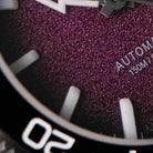 Wishdoit Watches Round Affordable aqua storm Automatic diver watch with 3D luminous needles ceramic bezel |316L Stainless Steel|purple