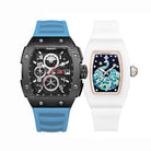 RACING F-150 Chronograph Black Watch & Peacock Plume Women's Quartz Watch Light Blue and Pink Watch