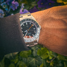 Wishdoit Watches Round Affordable Automatic Mechanical abyss voyager GMT automatic diver Watch | 316L Stainless Steel|obsidian depth（black dial）