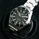 Wishdoit Watches Round Affordable aqua storm Automatic diver watch with 3D luminous needles ceramic bezel |316L Stainless Steel|black