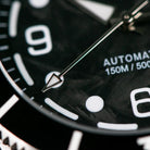 Wishdoit Watches Round Affordable Ocean Edge GMT Swiss RONDA movement Quartz Diver Watch|316L Stainless Steel|All black Dive