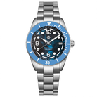 Wishdoit Watches Round Affordable AquaVolt Dive Automatic Bright Lume Mechanical Dive Watch|316L Stainless Steel|Blue Watch