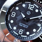 Wishdoit Watches Round Affordable AquaVolt Dive Automatic Bright Lume Mechanical Dive Watch|316L Stainless Steel|Black Watch