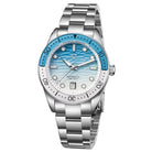 Wishdoit Watches Round Affordable tidewave Automatic diver watch with gradient wave | 316L Stainless Steel|blue