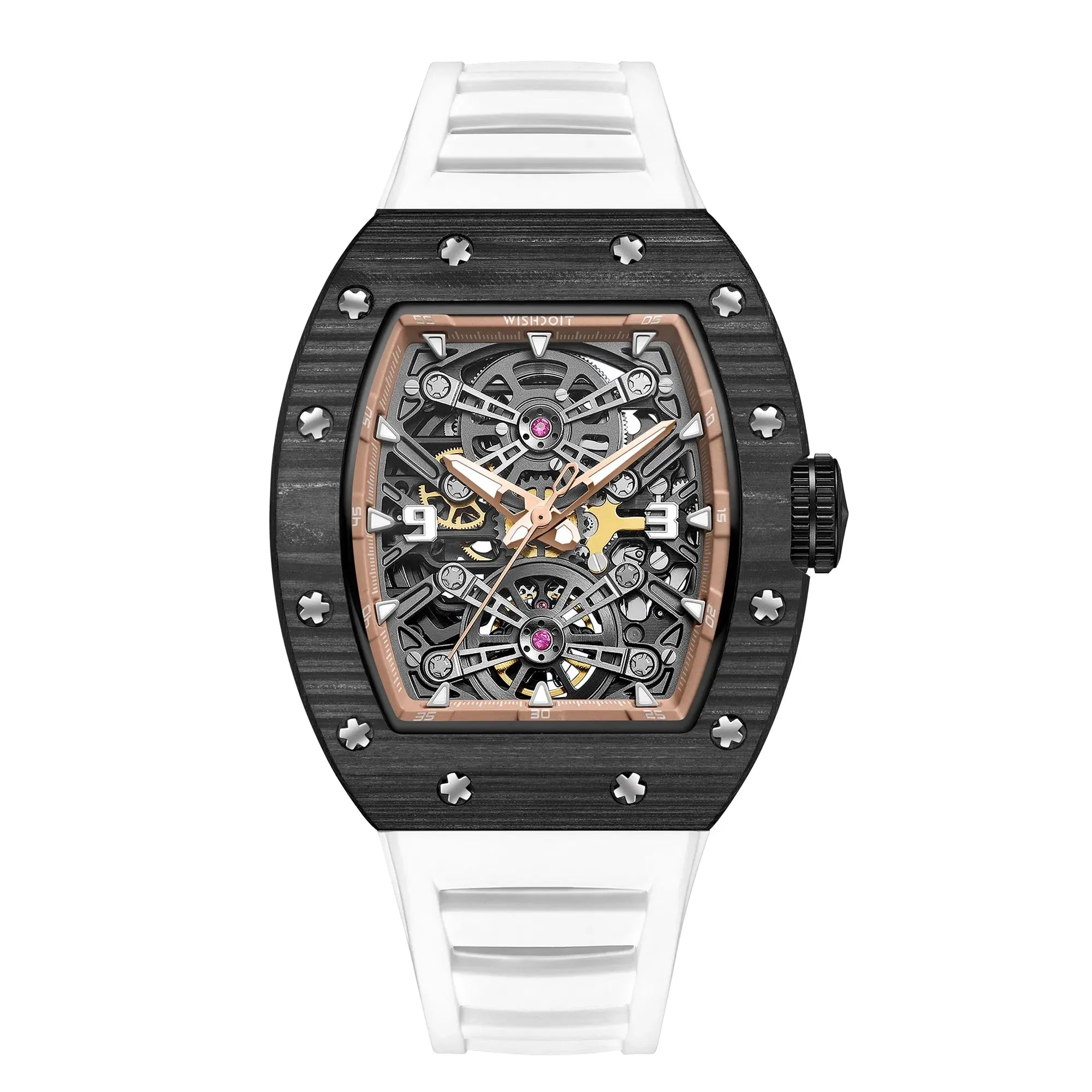 Forged Carbon Lume Skeleton Mechanical Watch – Captain Kidd