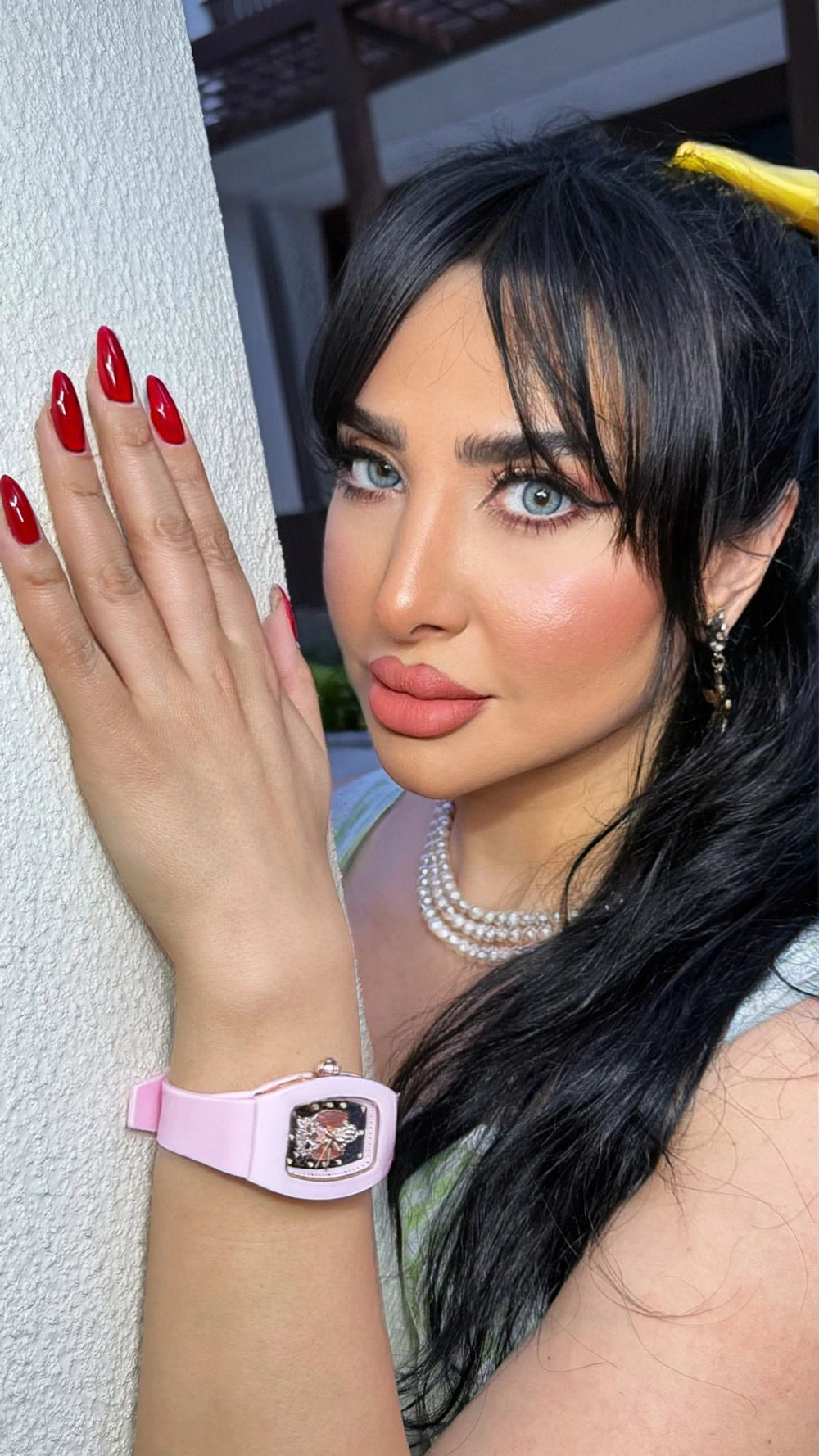 Wishdoit Watches Tonneau Affordable Best Women Chronograph l Owl Women's Ceramic Watches|Starry Dial| Fluorine Rubber Watch Strap lPink （Pink Strap）