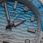 Wishdoit Watches Round Affordable tidewave Automatic diver watch with gradient wave | 316L Stainless Steel|blue