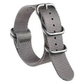 22mm NATO Canvas Watch Strap | Grey Wishdoit Watches
