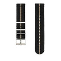 22mm Canvas Watch Strap Black Khaki