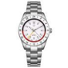 Wishdoit Watches Round Affordable Ocean Edge GMT Swiss RONDA movement Quartz Diver Watch|316L Stainless Steel|Red Dive