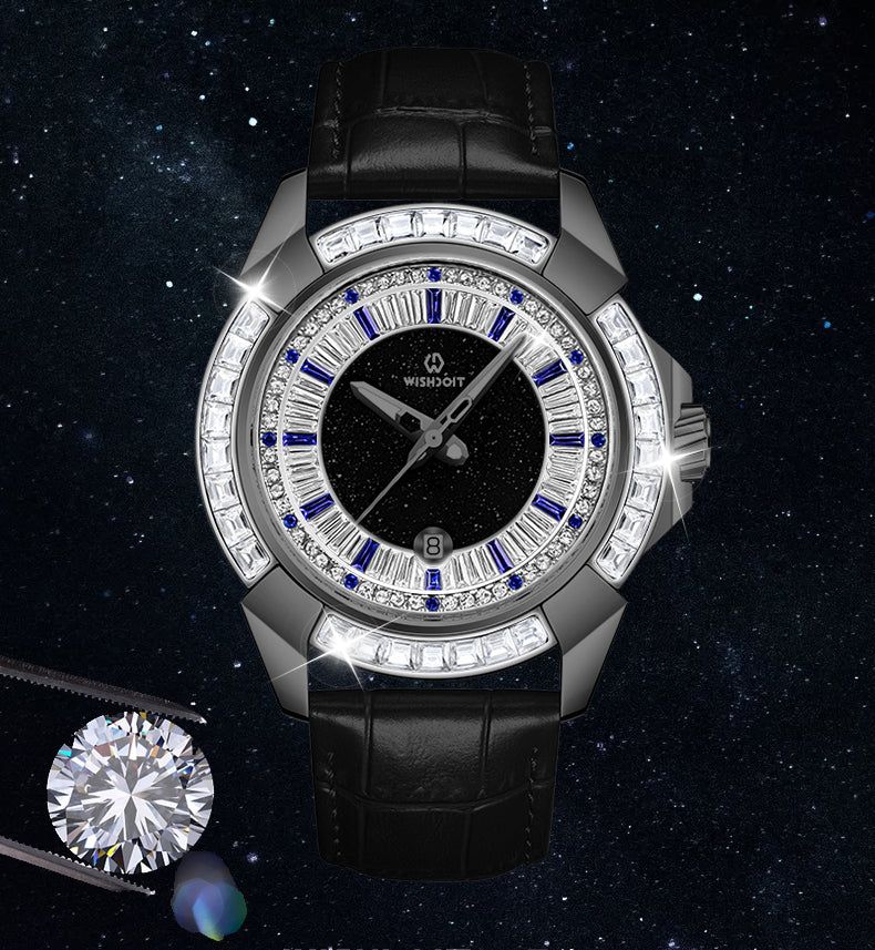 インテリア時計 wish WISHDOIT Glacier Starry Sky Automatic Watch, 43mm MIYOTA Movement